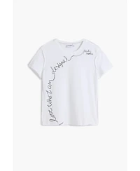 Desigual Women's T-shirt with embroidered phrase