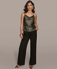 Donna Karan New York Petite Cowl-Neck Metallic Camisole