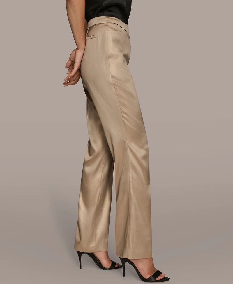 Donna Karan New York Women's Novelty Straight-Leg Mid-Rise Pants