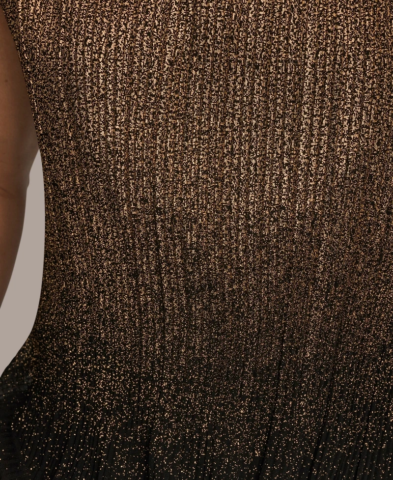 Donna Karan New York Petite Boat-Neck Ombre Sleeveless Top