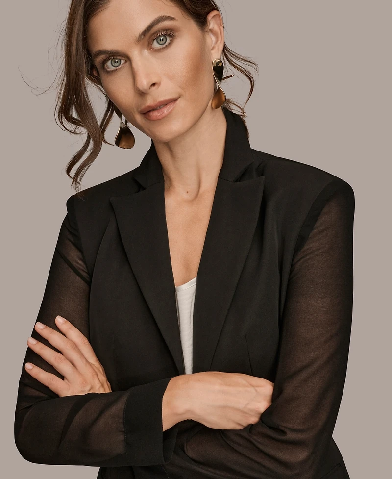 Donna Karan New York Women's Open Front Long Sleeve Jacket