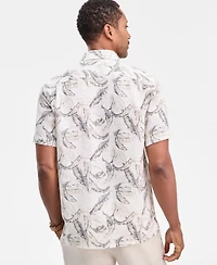 Club Room Men's Casa Regular-Fit Floral Button-Down Linen Shirt, Macy's Exclusive