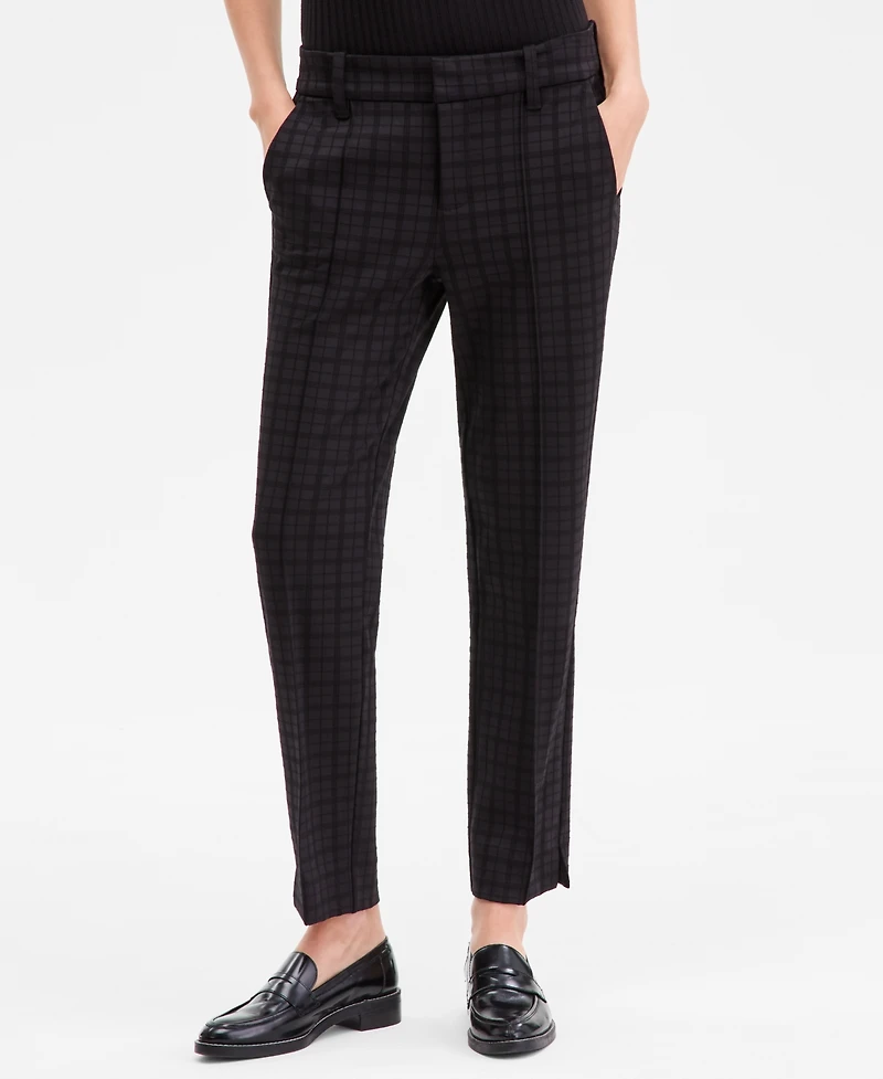 Liverpool Los Angeles Women's Gemma Plaid Jacquard Knit Pants