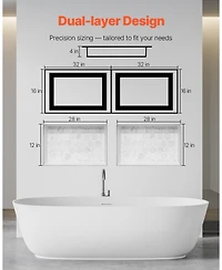 Wall-Mounted Recessed Shower Niche Shelf for Organized Bathroom Storage