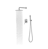 Rainsken Shower System, Wall Mounted Shower Faucet Set for Bathroom with High Pressure 10" Stainless Steel Rain Shower head Handheld Shower Set,