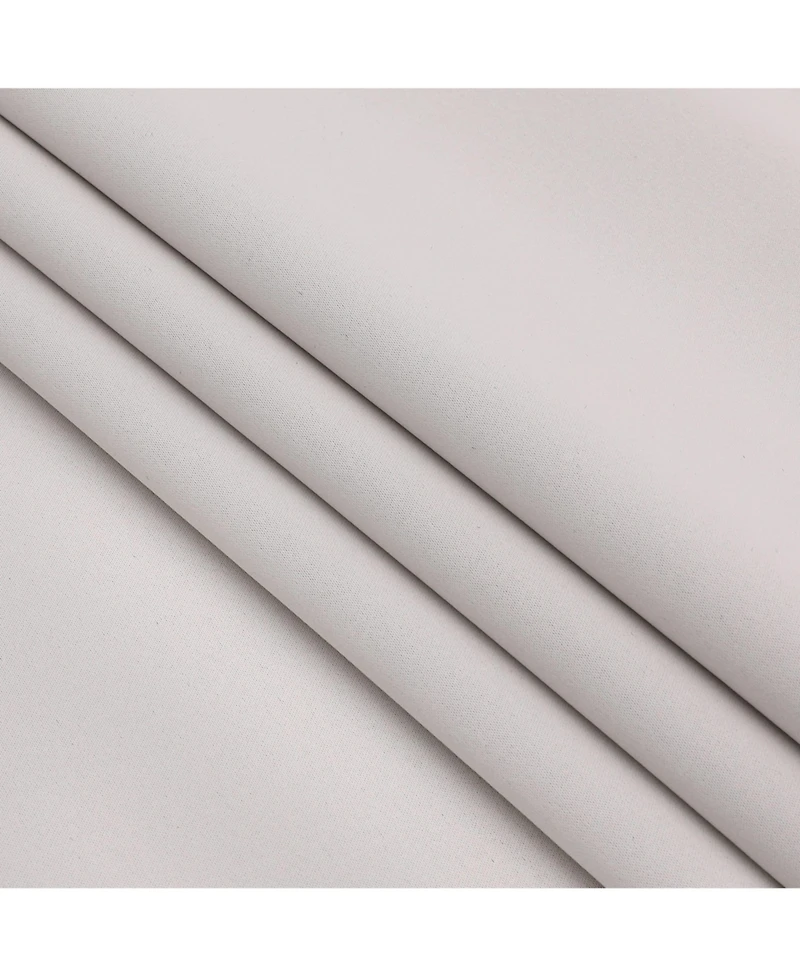 Kate Aurora 2 Piece Solid Colored Room Darkening Grommet Top Thermal Window Curtain Panels - 50" x 45" Light Beige