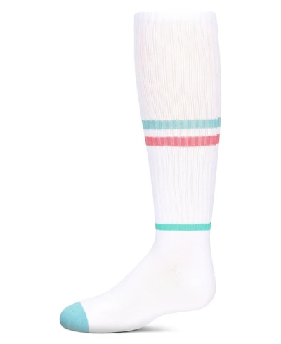 Memoi Little Girls Multi Colored Stripe Knee High Socks