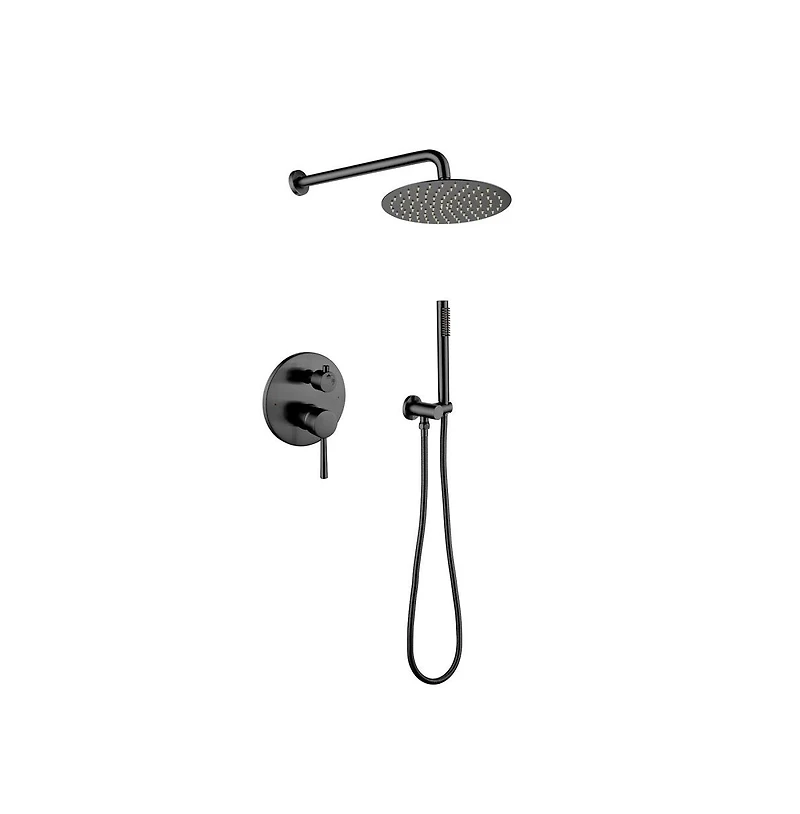 Rainsken Rain Shower Head Systems Wall Mounted Shower Faucet Set Head Handheld Shower Set For Bathroom