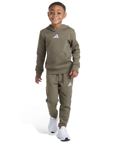 Adidas Toddler and Little Boys 2T-7 Two-Piece Long Sleeve Hoodie Joggers Set