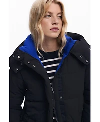 Desigual Women's Long padded jacket with belt