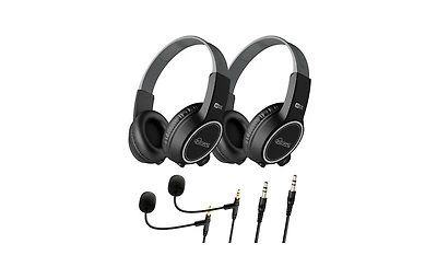 Mee audio KidJamz KJ35 (2 Pack) 3.5mm Kid's Headphones w/ Boom Microphone