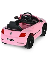Volkswagen Beetle Kids Electric Ride-On Car with Remote Control - Pink
