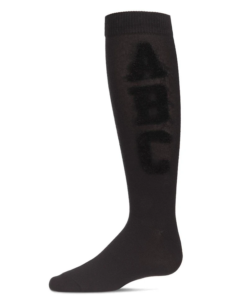 Memoi Little Girls Chenille Abc Knee-High Socks