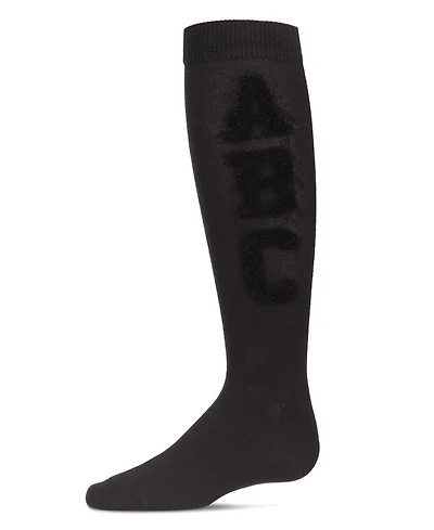 Memoi Little Girls Chenille Abc Knee-High Socks