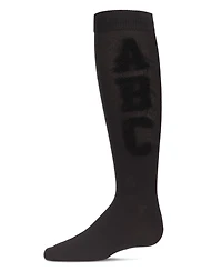 Memoi Little Girls Chenille Abc Knee-High Socks