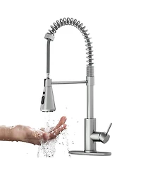 Pull-Down Stainless Steel Kitchen Faucet with 360° Swivel and Dual Spray