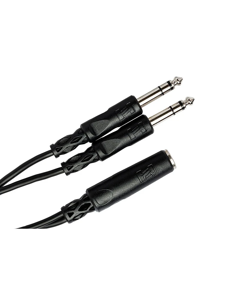 Hosa Technology 6" Stereo 1/4" Female to Two Stereo 1/4" Male Y-Cable