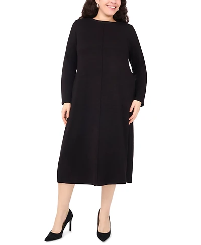 Vince Camuto Plus Long Sleeve Midi Dress