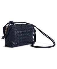 Women's Woven Leather Crossbody Bag