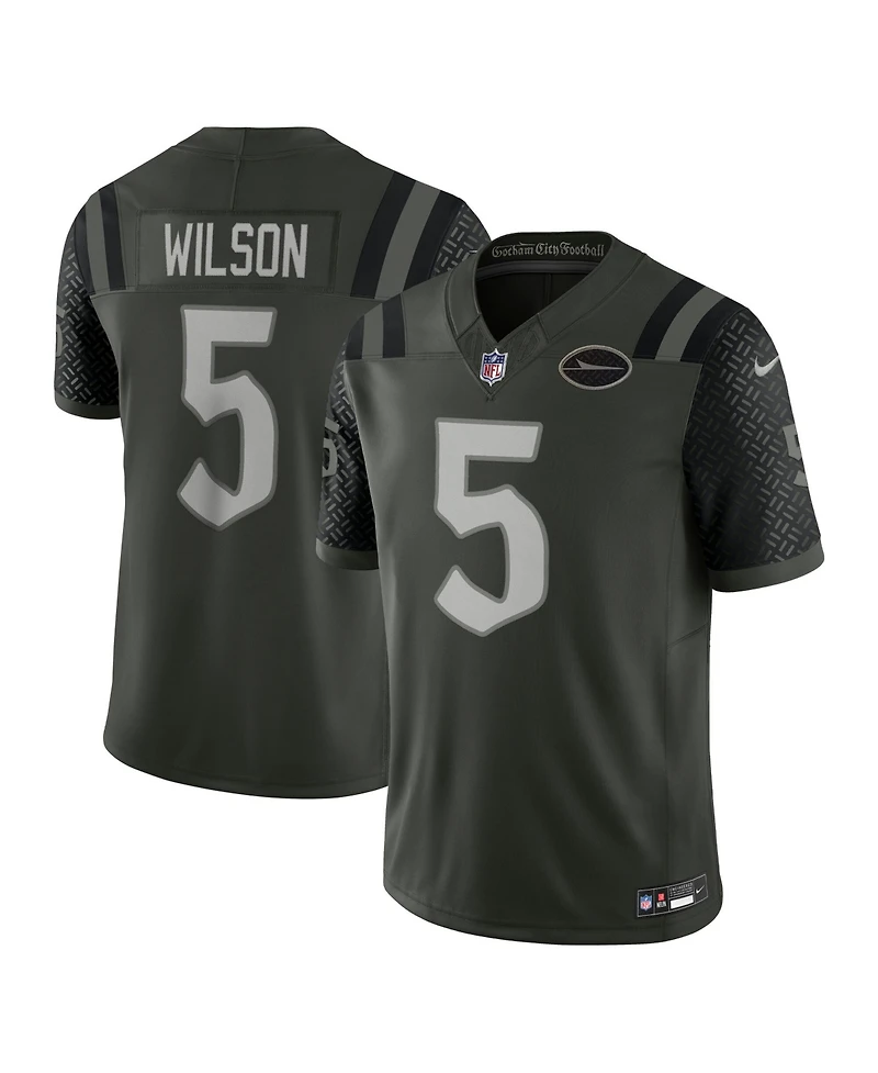 Nike Men's Garrett Wilson Green New York Jets Nfl Rivalry Limited Jersey