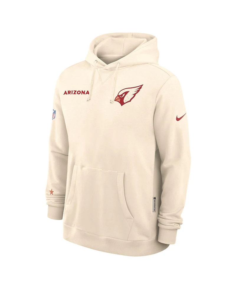 Nike Men's Natural Arizona Cardinals 2025 Nfl Rivalries Sideline Dri-Fit Hoodie