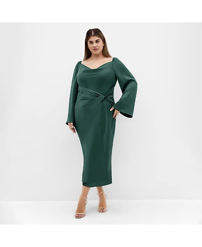 City Chic Women's Plus Adelina Long Sleeve Dress