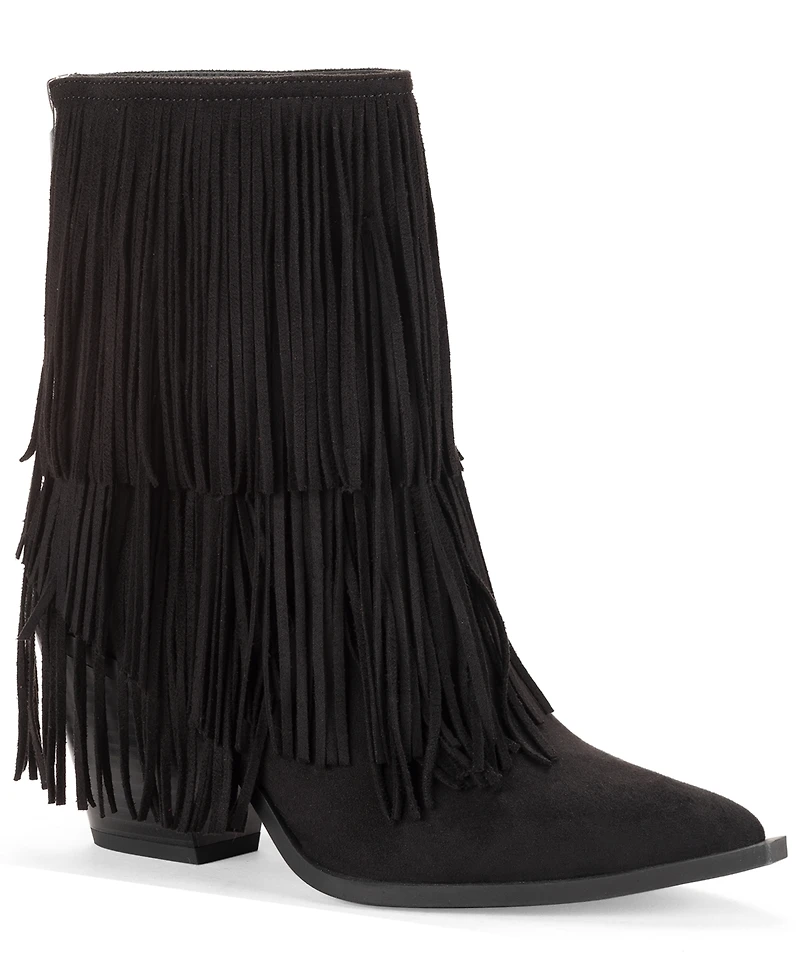 Wild Pair Women's Leonie Fringe Booties, Macy's Exclusive