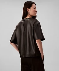 Calvin Klein Women's Crinkled Relaxed Fit Top