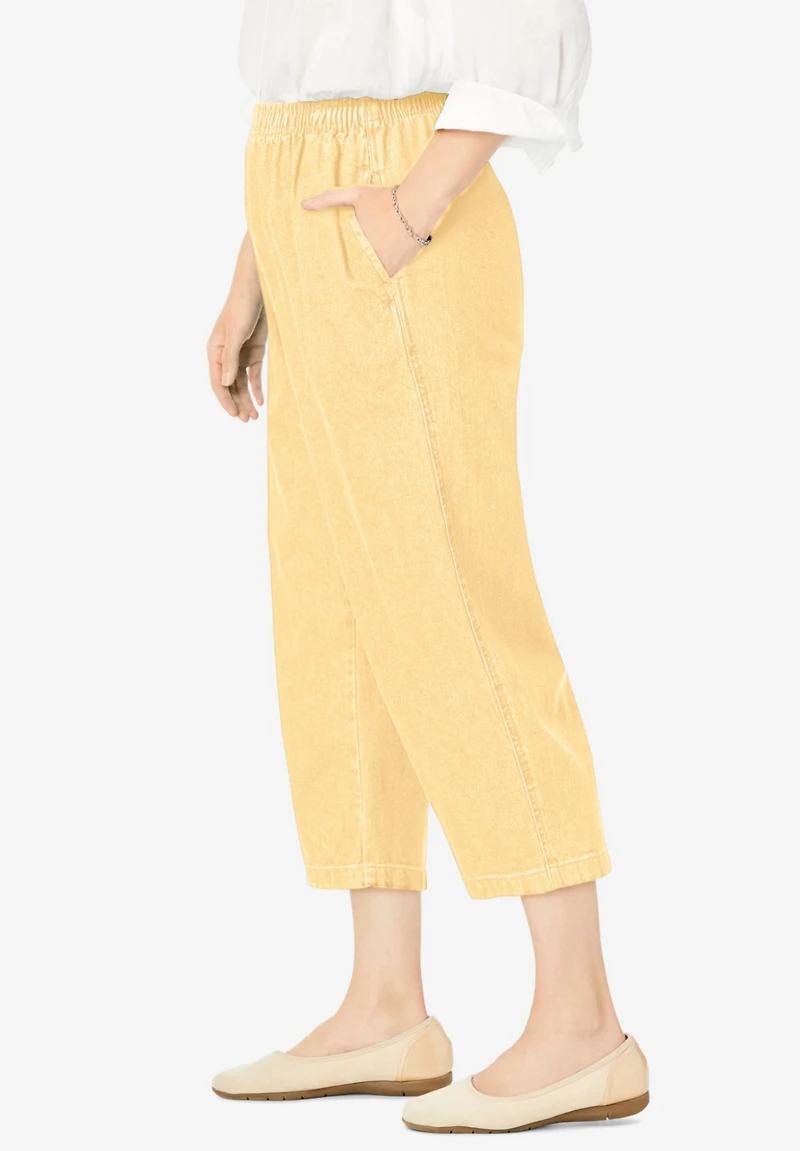 Woman Within Plus 7-Day Denim Capri