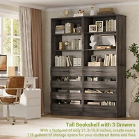 21.3'' Freestanding Closet Organizer System with 4 Drawers and Shelves
