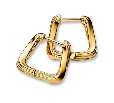 Pandora Twisted Triangle Small Hoop Earrings