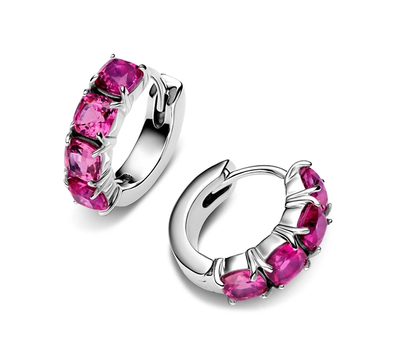Pandora Pink Hoop Earrings