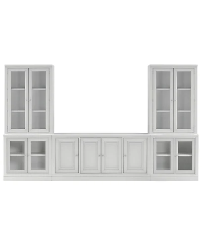 Furniture Amren 65" Wood 4 Door Console with Door Hutches and 2 Door Bases