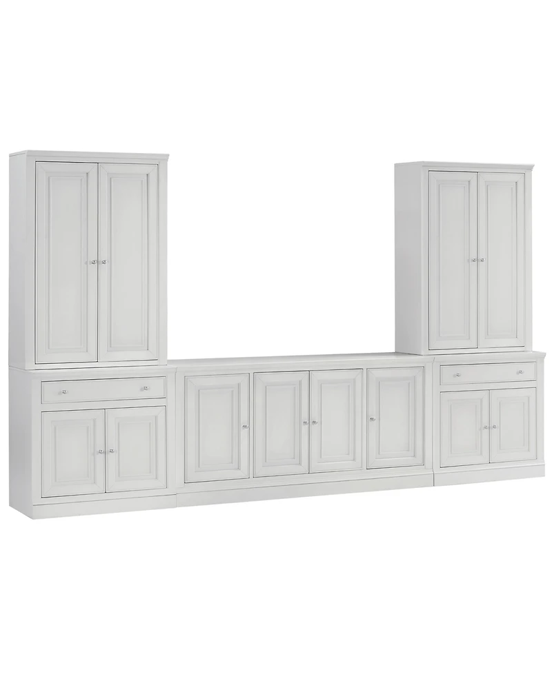 Furniture Amren 65" Wood 4 Door Console with Door Hutches and 2 Door Bases with Drawer