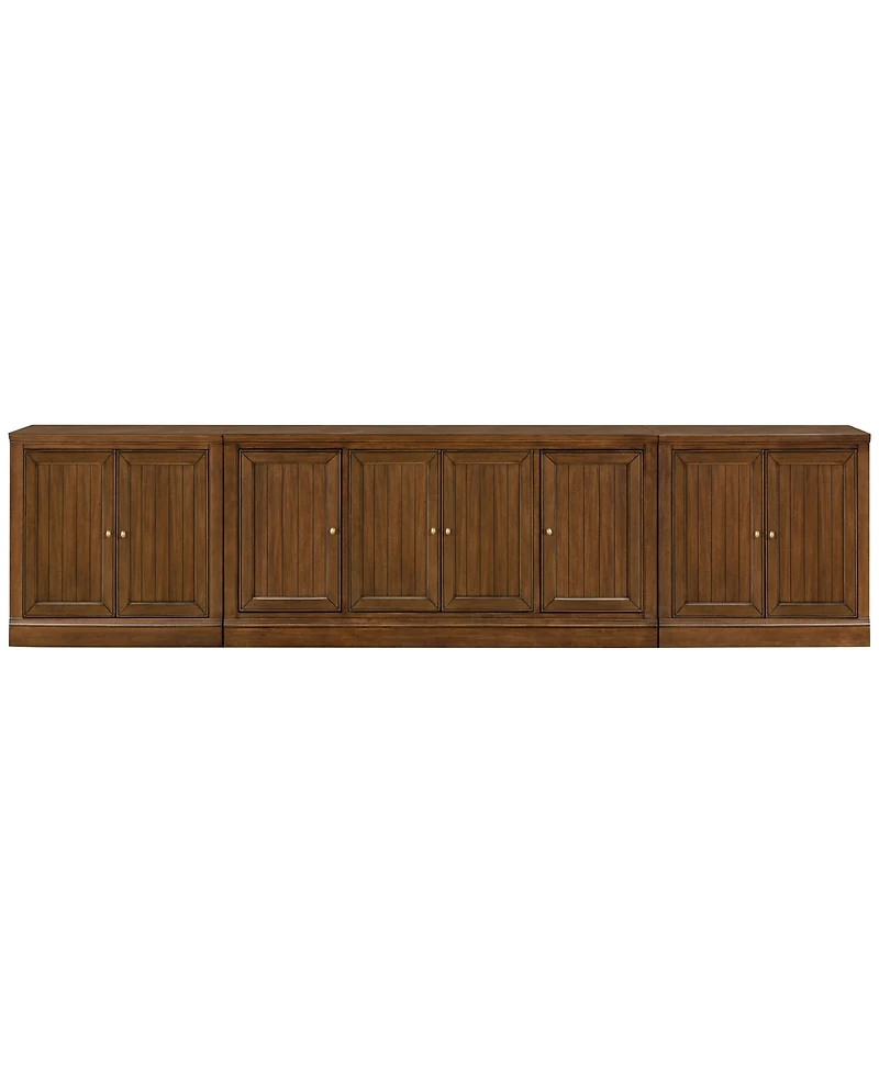 Furniture Amren 31" Wood 2 Door Console with Hutches and Bases