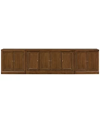 Furniture Amren 31" Wood 2 Door Console with Hutches and Bases