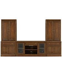 Furniture Amren 65" Wood 2 Door Console with 2 Door Hutches and 2 Door Bases with Drawers