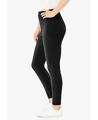 Woman Within Plus Stretch Cotton Legging