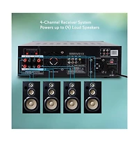 Pyle PD3000BT.5 4-Channel Bluetooth Home Theater Stereo Preamplifier System