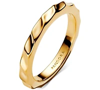 Pandora Rippled 14K Gold Plated Band Ring