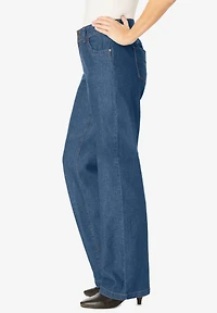 Woman Within Women's Tall Perfect Cotton Wide-Leg Denim Jean