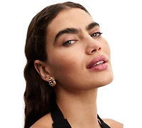 Pandora Rippled Wide Hoop Earrings