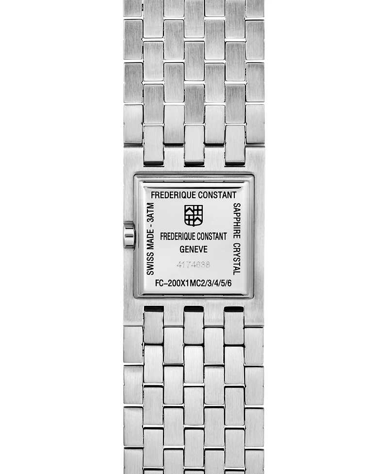 Frederique Constant Women's Manchette Silver-Tone Stainless Steel Bracelet Watch, 25.7mm