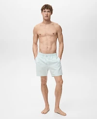 Mango Men's Seersucker Swimming Trunks