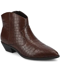 Journee Collection Women's Taliah Cuban Heel Comfort Ankle Booties