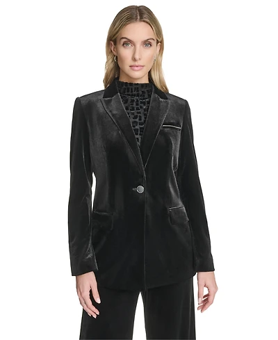 Calvin Klein Petite One-Button Jacket