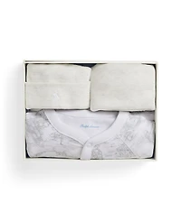 Polo Ralph Lauren Baby Boys and Girls Toile Cotton 3-Piece Gift Set