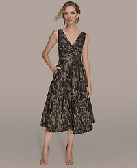 Donna Karan New York Women's Printed Fit and Flare Dress