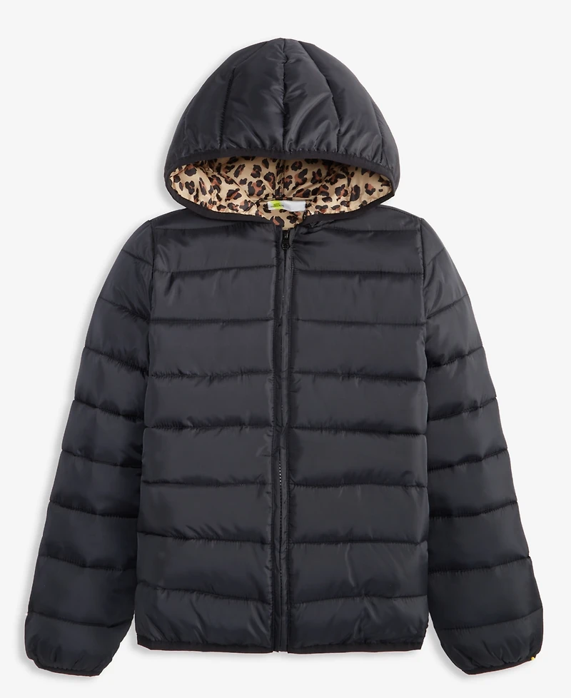Epic Threads Girls 5-20 Leopard Print Long-Sleeve Puffer Jacket, Macy's Exclusive