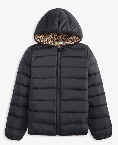 Epic Threads Girls 5-20 Leopard Print Long-Sleeve Puffer Jacket, Macy's Exclusive